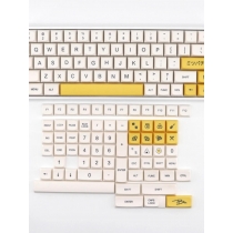 104+36 Honey Milk PBT Dye-subbed XDA Keycap Set for Mechanical Keyboard English / Thai / Japanese / Russian / Arabic / French / German / Spanish